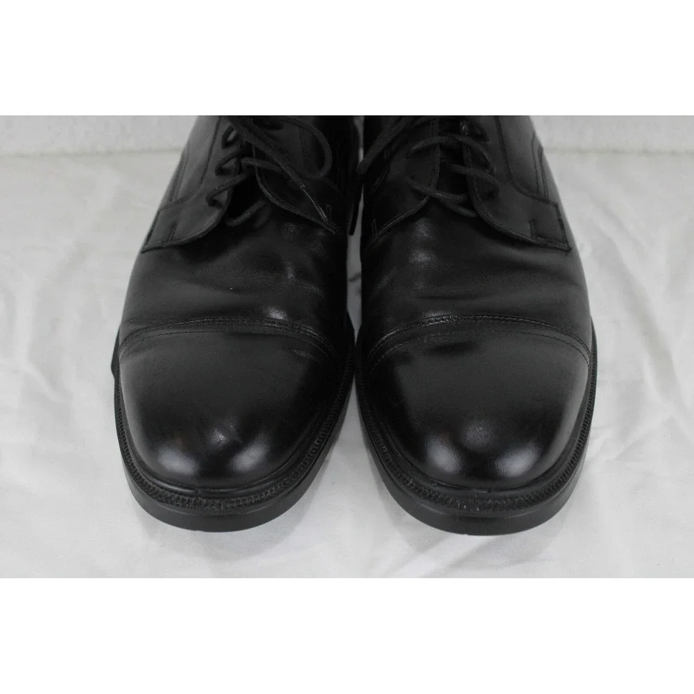 ECCO Mens Black Leather‎ Cap Toe Derby Dress Shoes Size 44 EU 10 US 62211401001